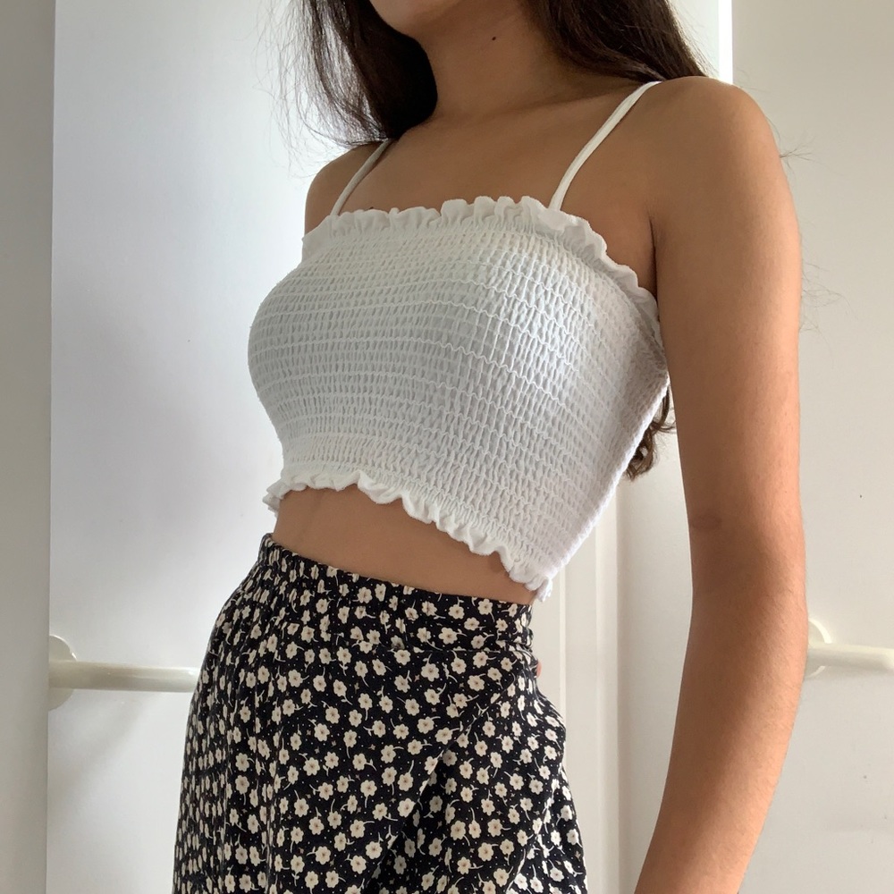 White crop top